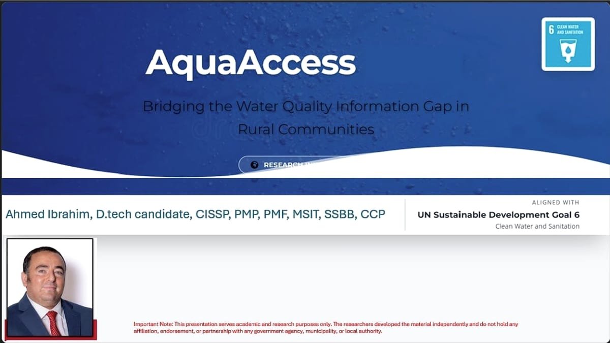 AquaAccess Water Quality Intelligence demo