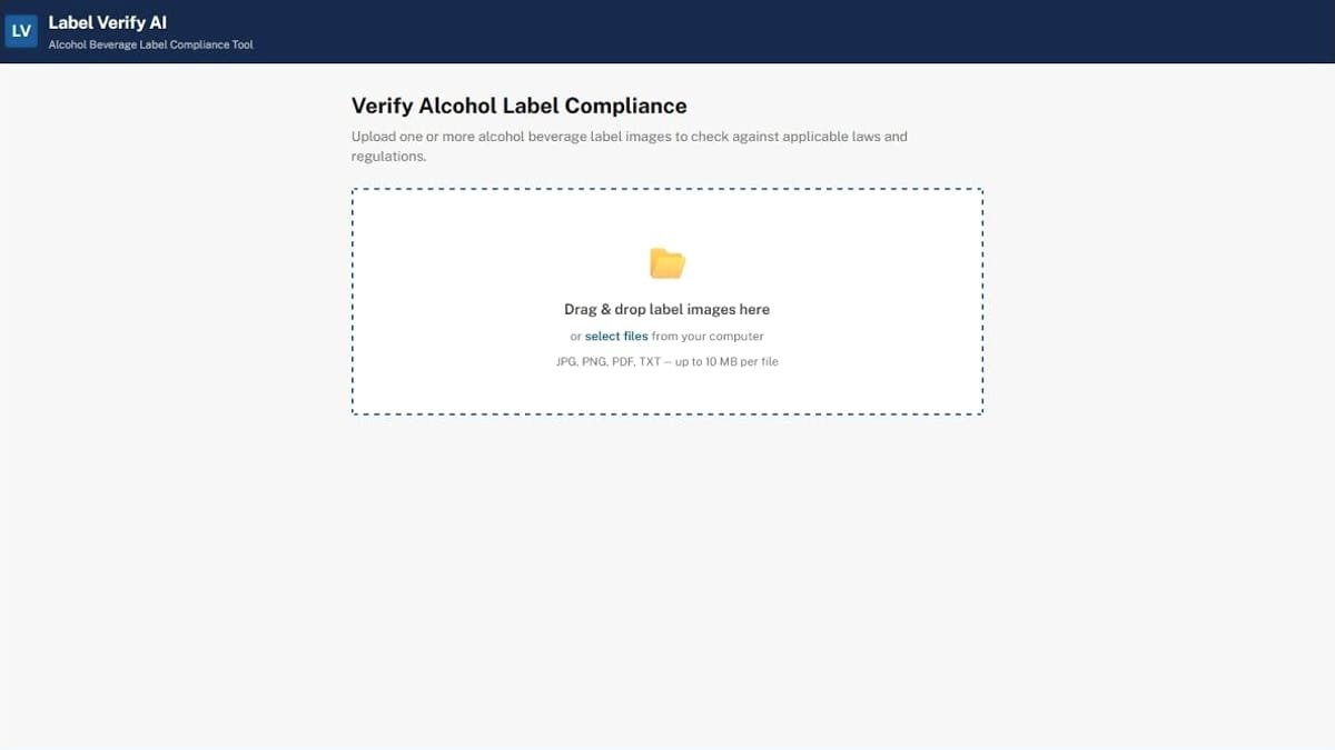 Label Verify AI demo