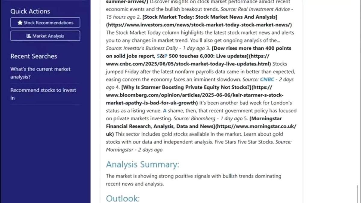 Monica Market Intelligence demo
